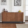 Voir la diapositive 4 : MERAX Buffet 3 porte(s) 0 tiroir(s) - 150 cm naturel mdf