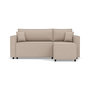 Voir la diapositive 1 : BEST MOBILIER Jonas - canapé d'angle réversible 4 places convertible avec coffre en tissu texturé