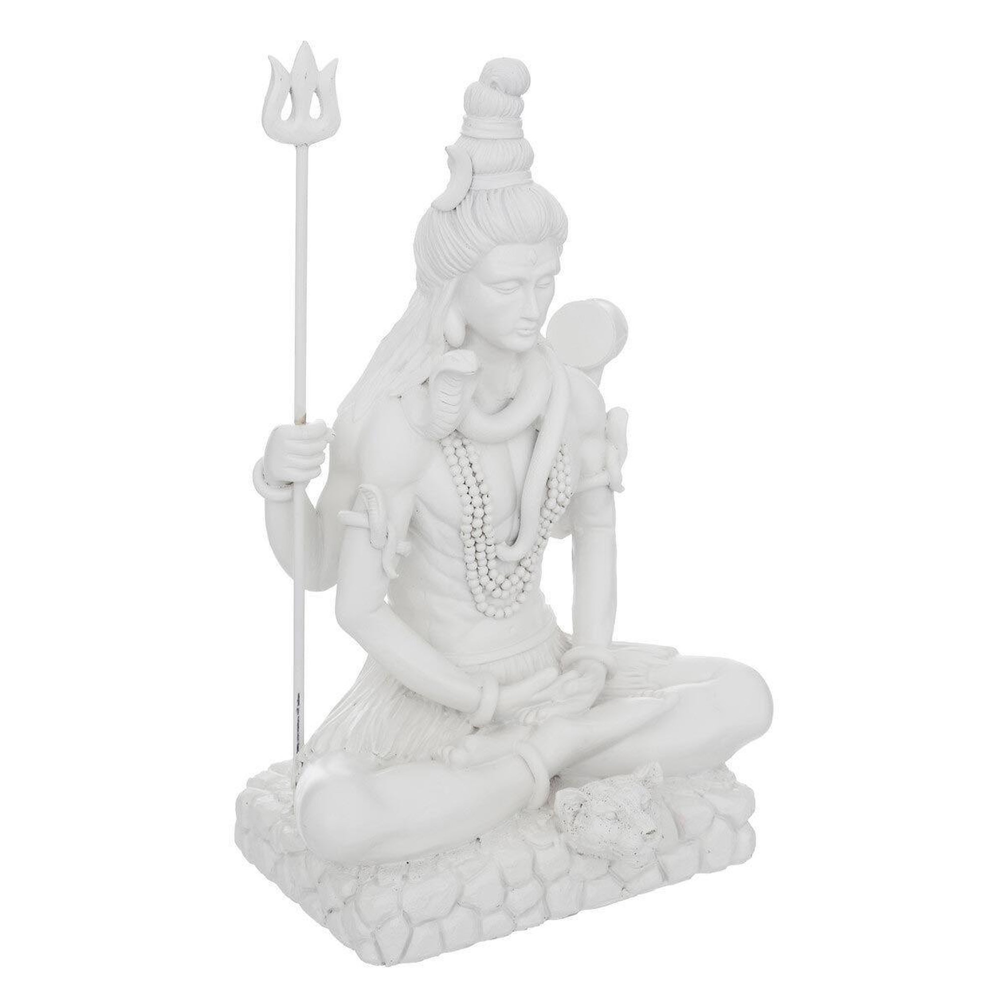 Voir la diapositive 1 : ATMOSPHERA Statuette déco shiva  nathan  28cm blanc