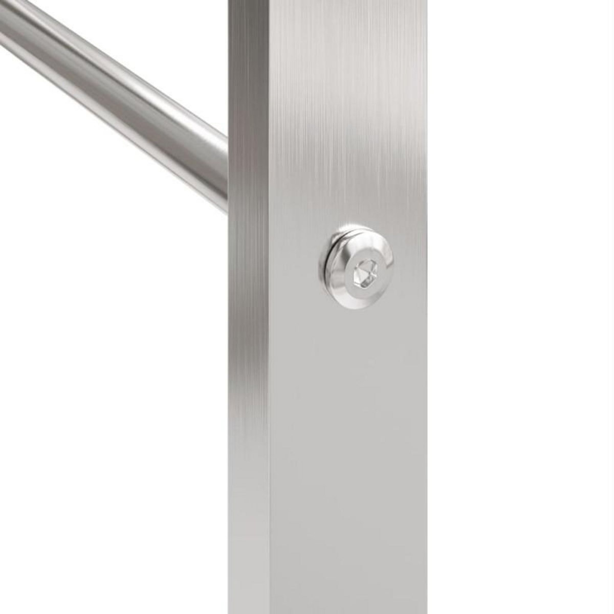 VIDAXL Portant de bois de chauffage 80x28x154 cm acier inoxydable