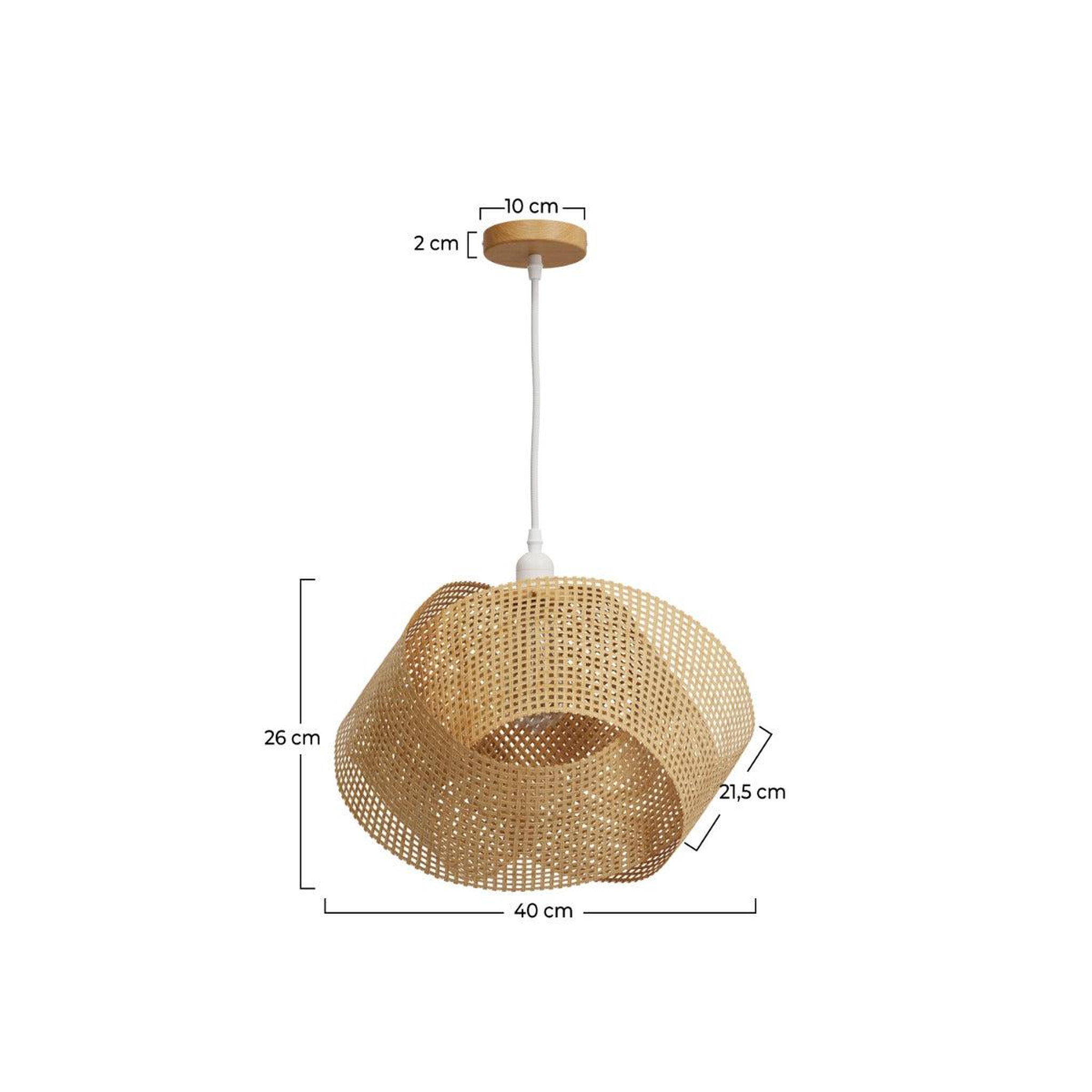 Voir la diapositive 4 : MAISON PAVANE Suspension en bambou naturel et métal d40 cm-orta