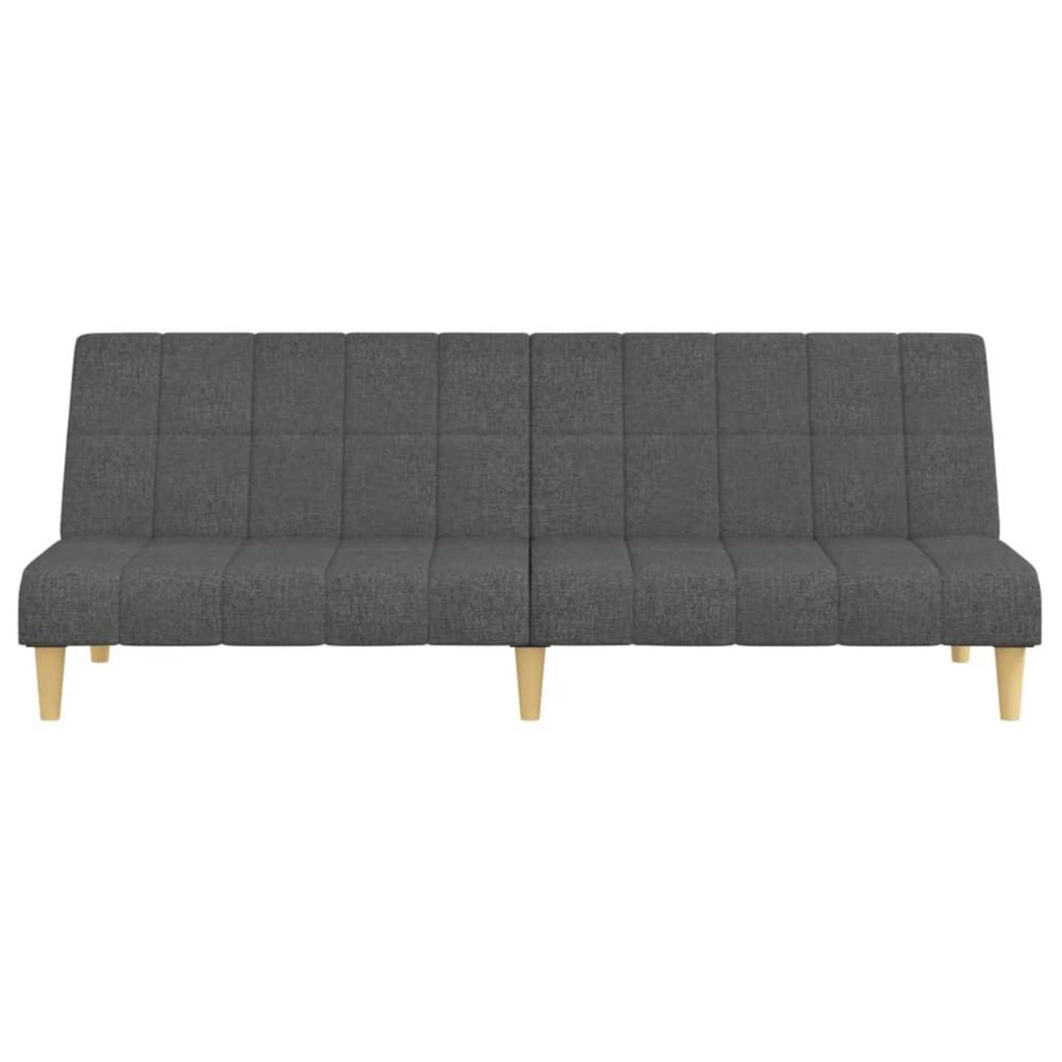 VIDAXL Canape-lit a 2 places gris fonce tissu
