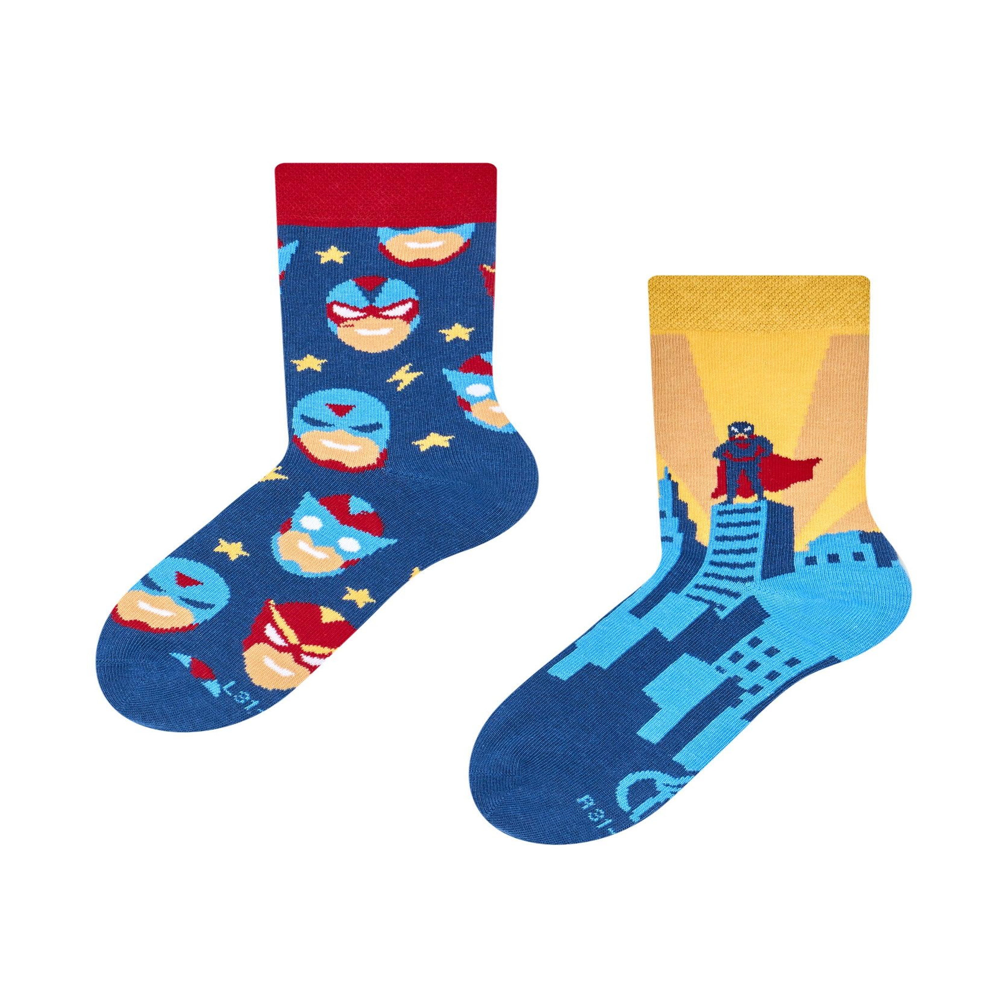 DEDOLES Chaussettes enfants super-héros. Coloris disponibles : Bleu