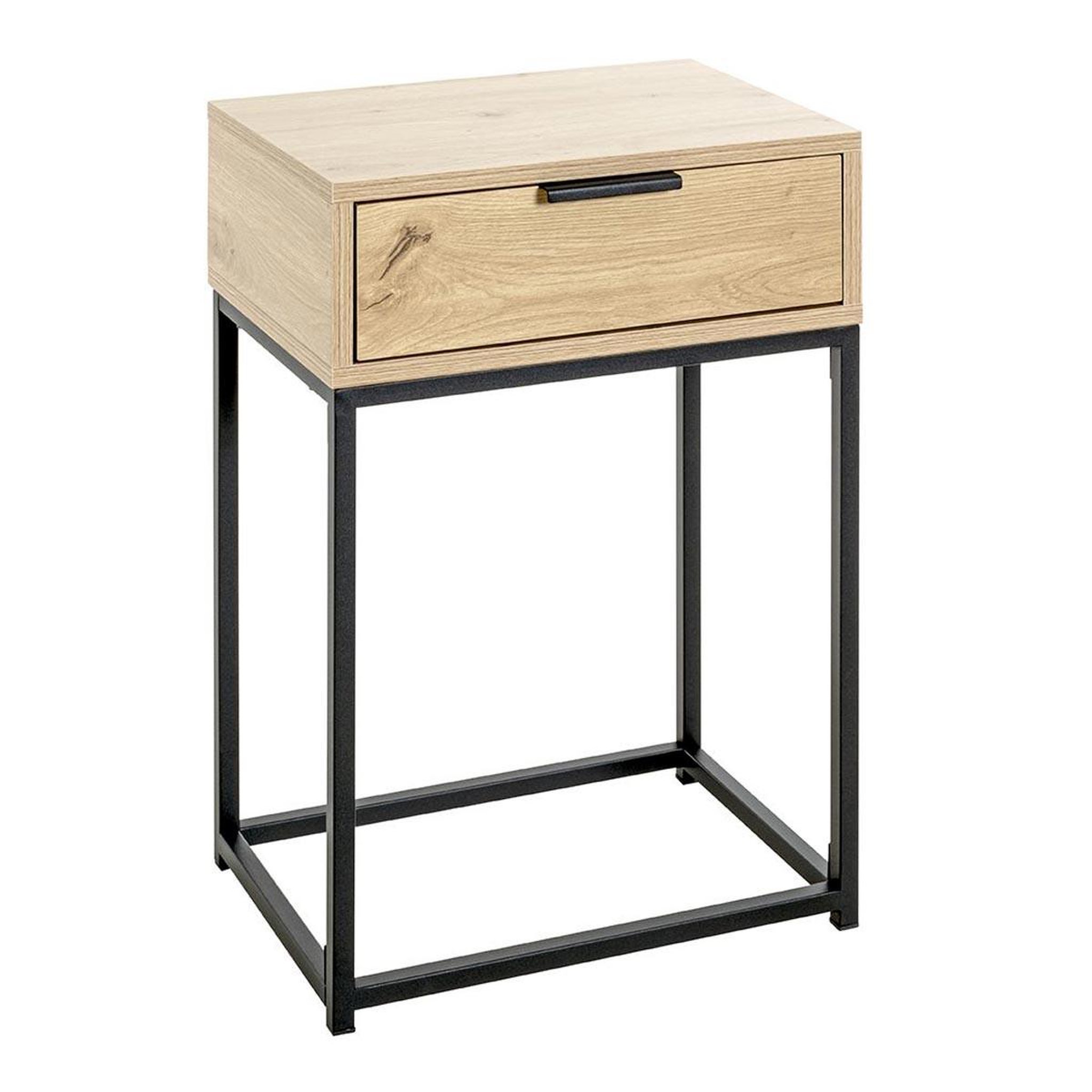 Paris Prix Table de chevet 1 tiroir  maluma  60cm naturel & noir