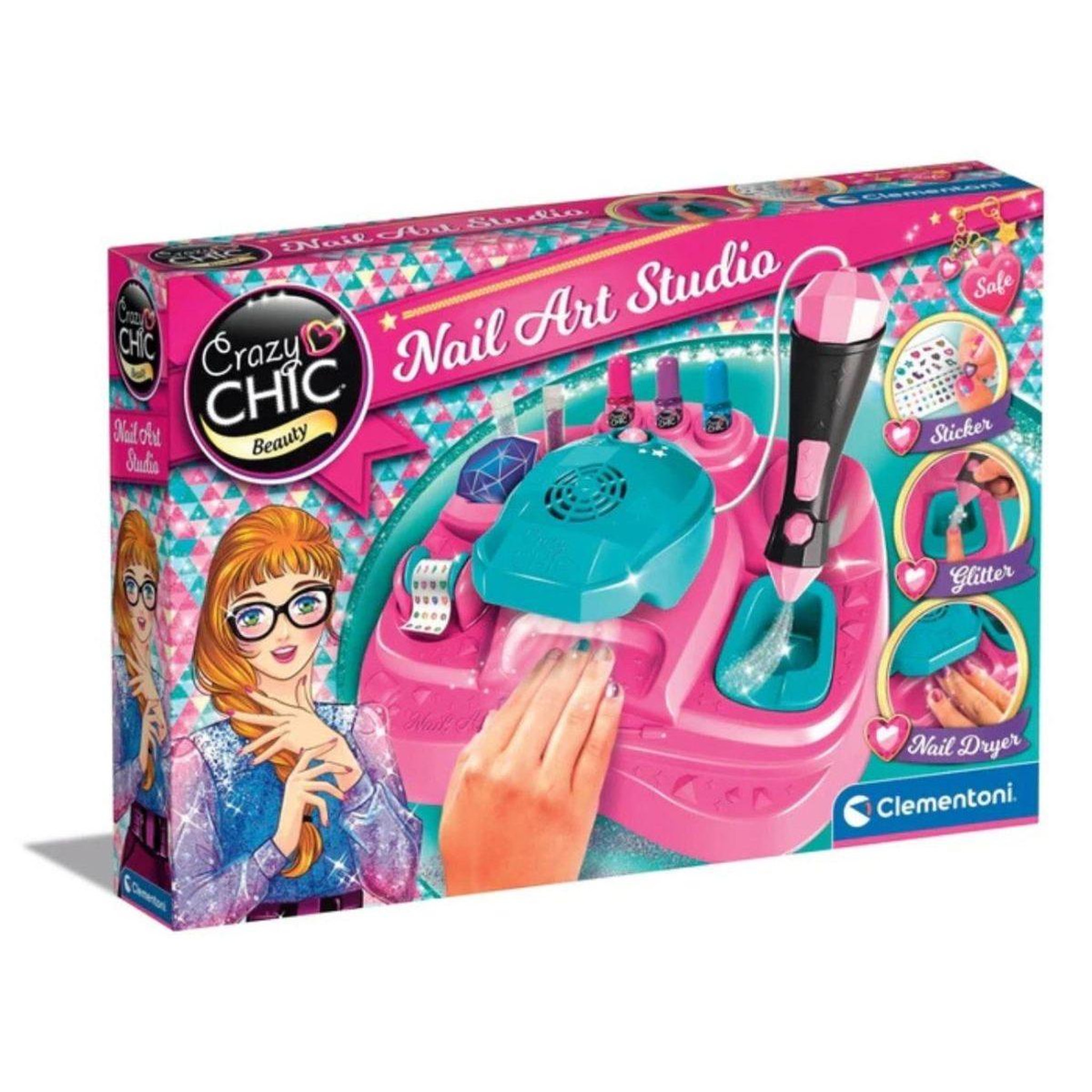CLEMENTONI Coffret manucure  18768 crazy chic - studio à ongles