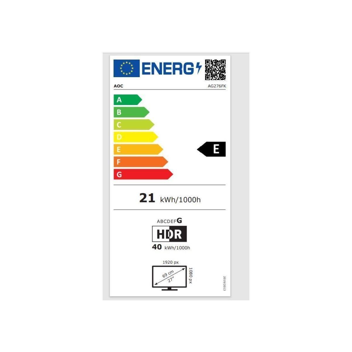 AOC Ecran PC Gamer AGON PRO 27'' FHD 540Hz