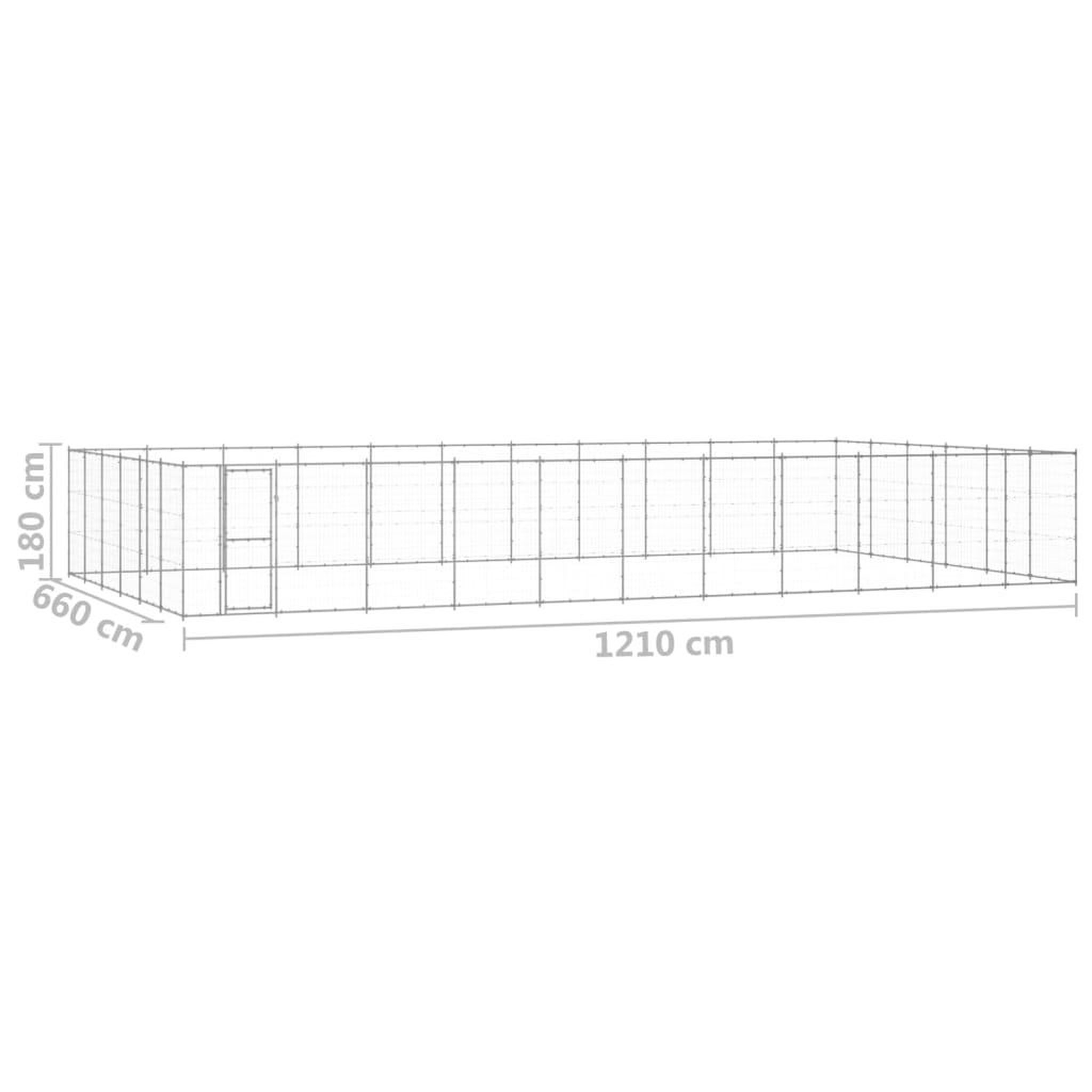 Voir la diapositive 6 : VIDAXL Chenil exterieur Acier galvanise 79,86 m²