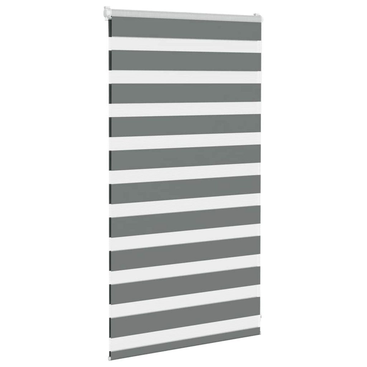VIDAXL Store zebre gris fonce largeur du tissu 85,9 cm polyester