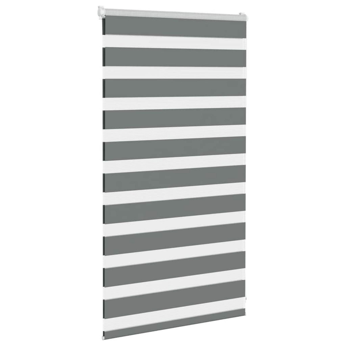 VIDAXL Store zebre gris fonce largeur du tissu 85,9 cm polyester