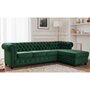 Voir la diapositive 1 : LISA DESIGN William - canapé chesterfield d'angle droit - 4 places - en velours