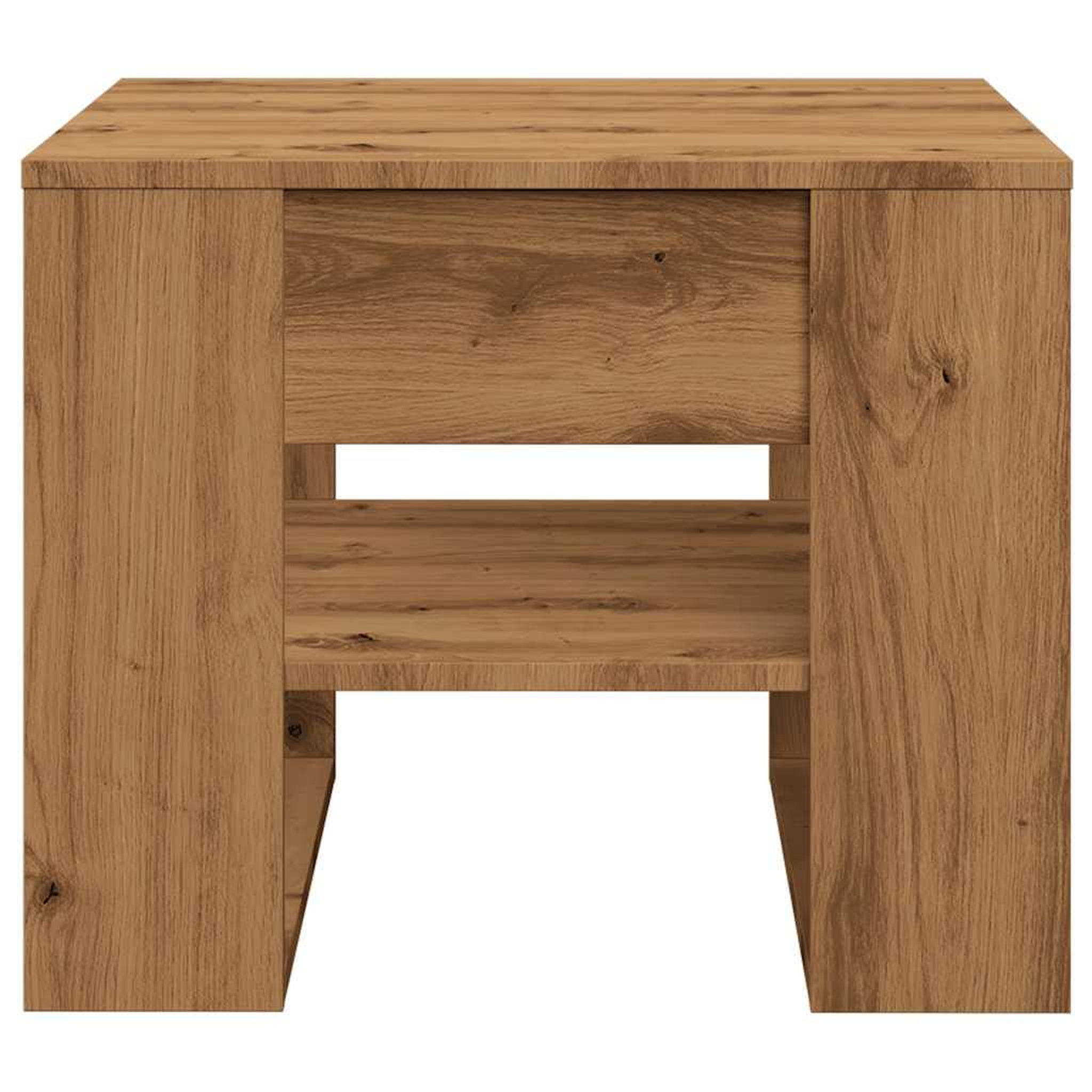 Voir la diapositive 4 : VIDAXL Table basse chene artisanal 55,5x55x45 cm bois d'ingenierie
