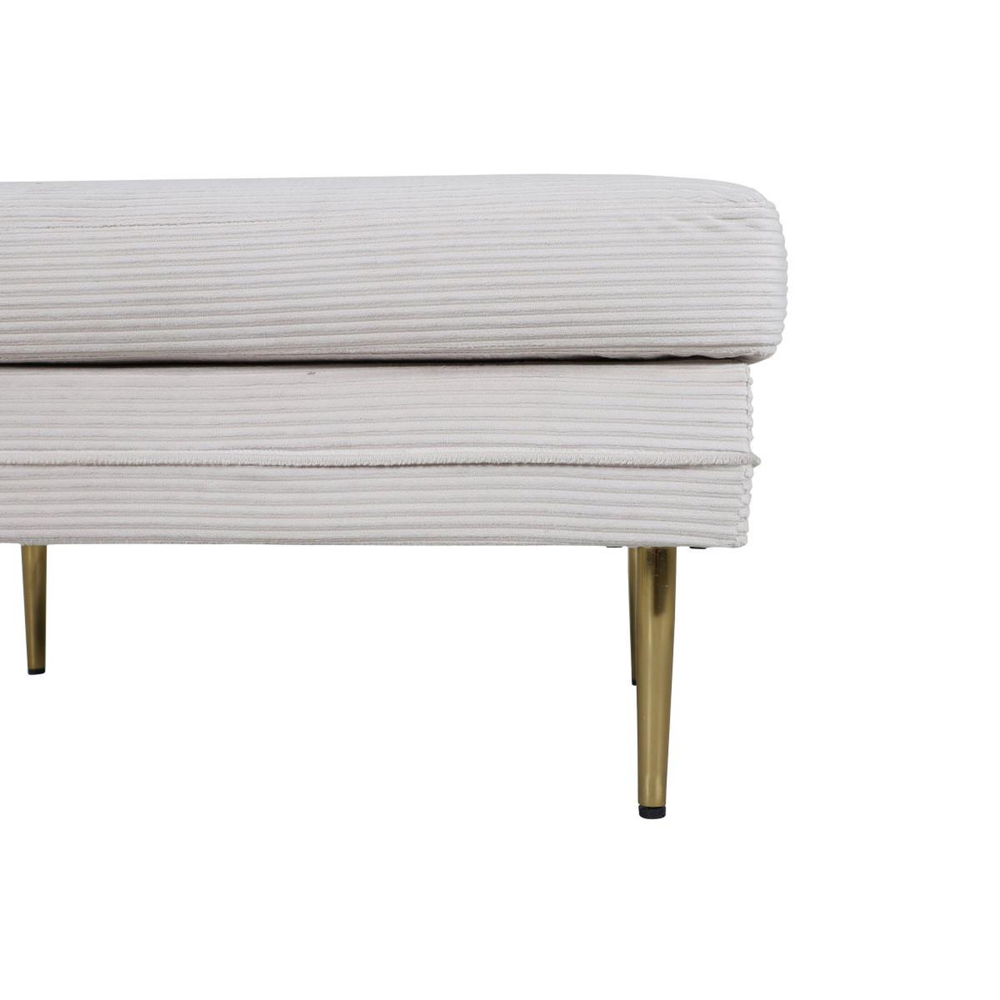 Voir la diapositive 5 : Paris Prix Pouf en velours côtelé  boom  90cm beige