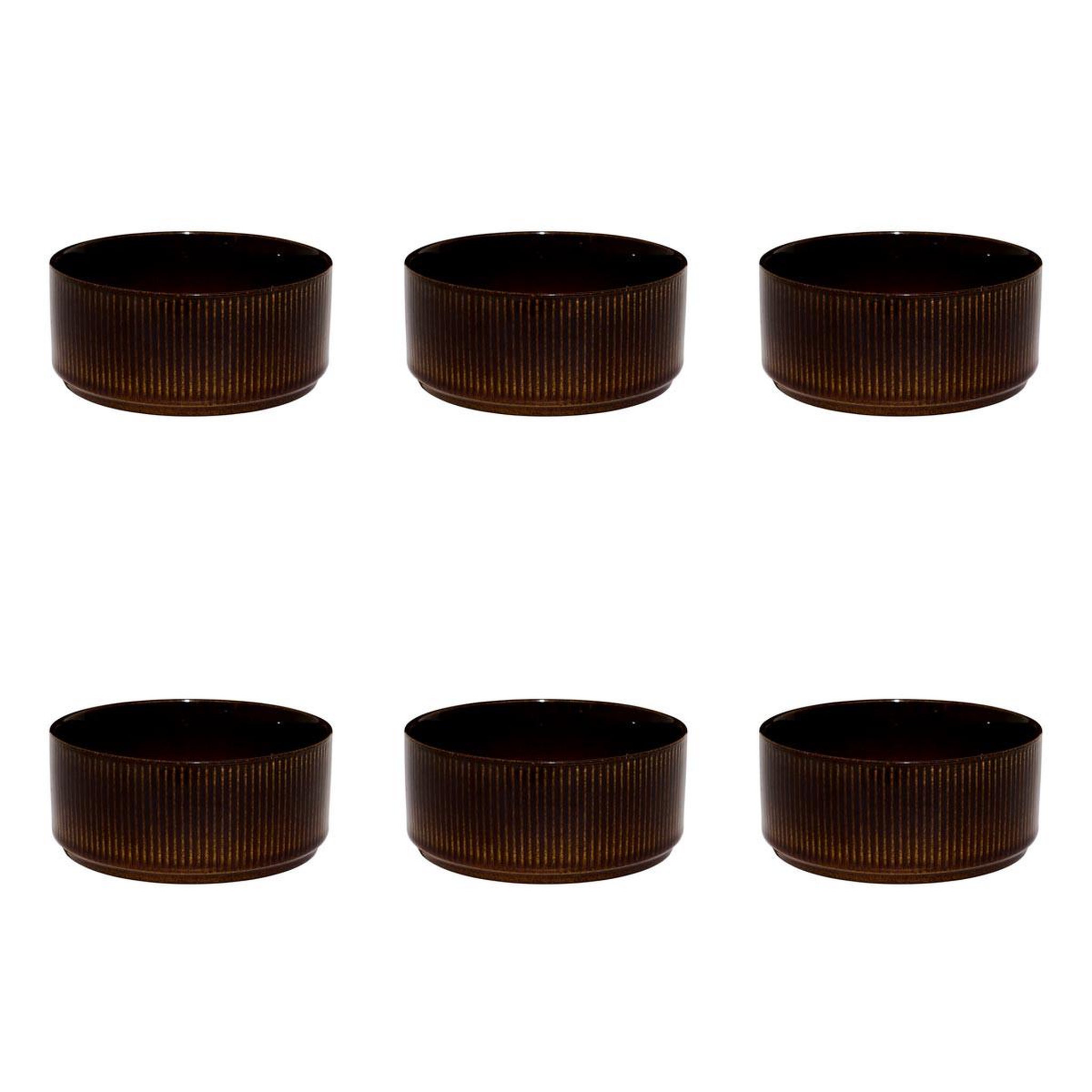 COOK CONCEPT Lot de 6 bols  ysia  14cm marron