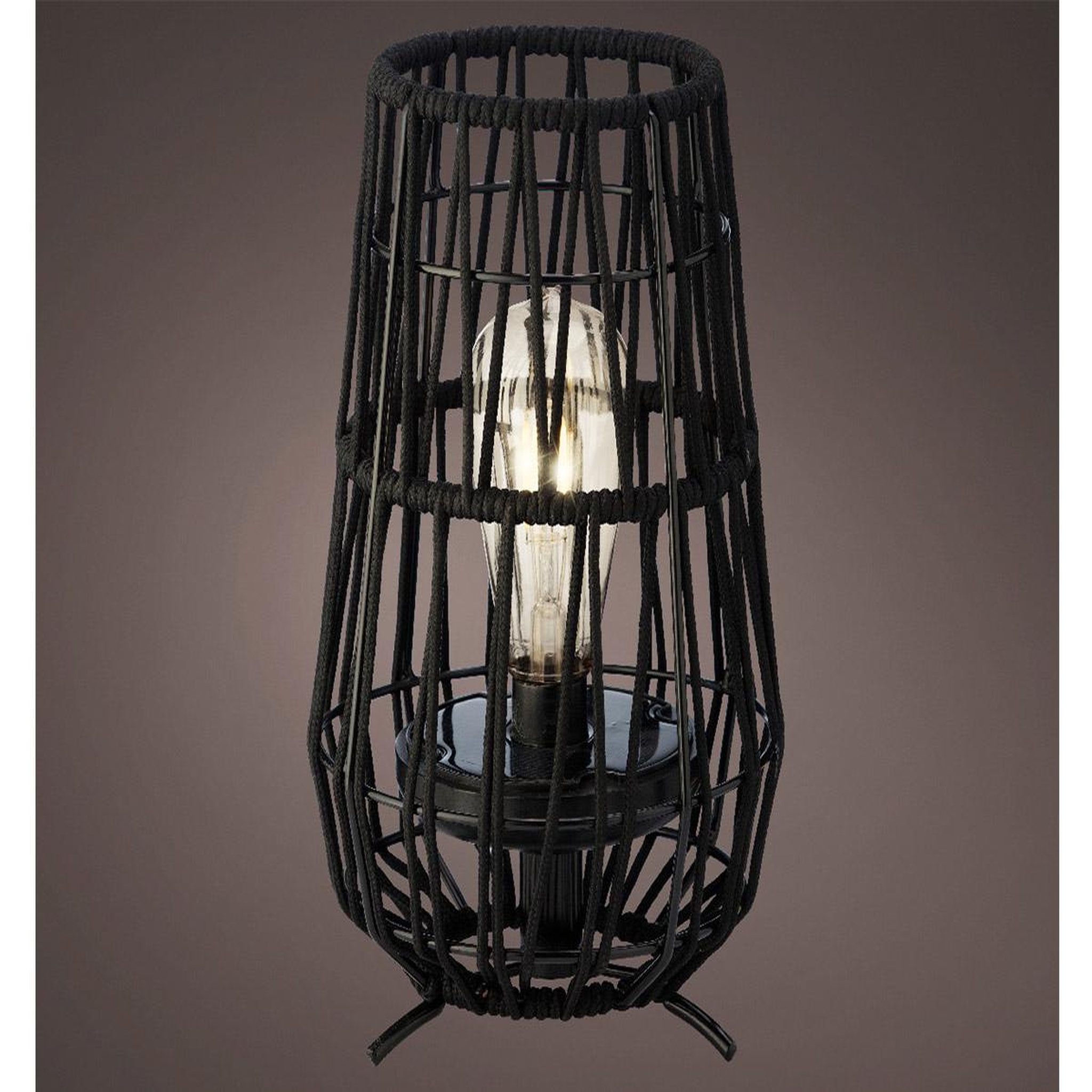 Voir la diapositive 3 : JARDIDECO Lanterne de jardin solaire décorative noire - Ø 18 x 27,5 cm - Jardideco