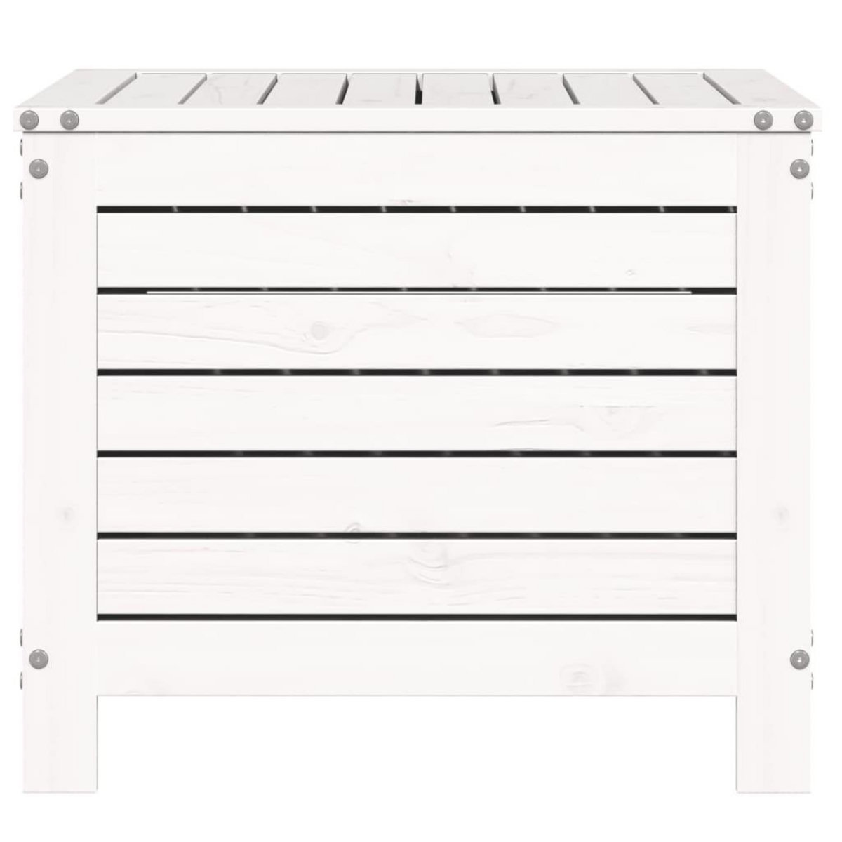 VIDAXL Repose-pied de jardin blanc 62x63,5x53,5 cm bois de pin massif