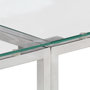 Voir la diapositive 5 : VIDAXL Table console argente acier inoxydable et verre trempe