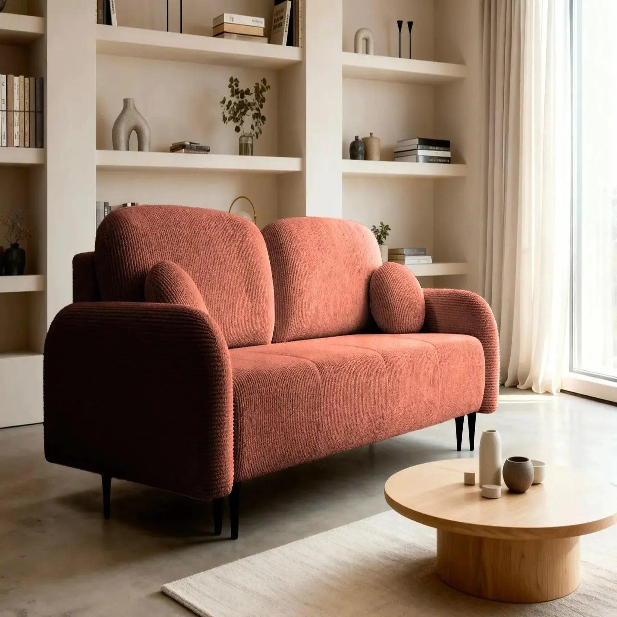 Voir la diapositive 5 : CASANOVA PARIS Roxane - canapé droit convertible tissu bouclette 2 places