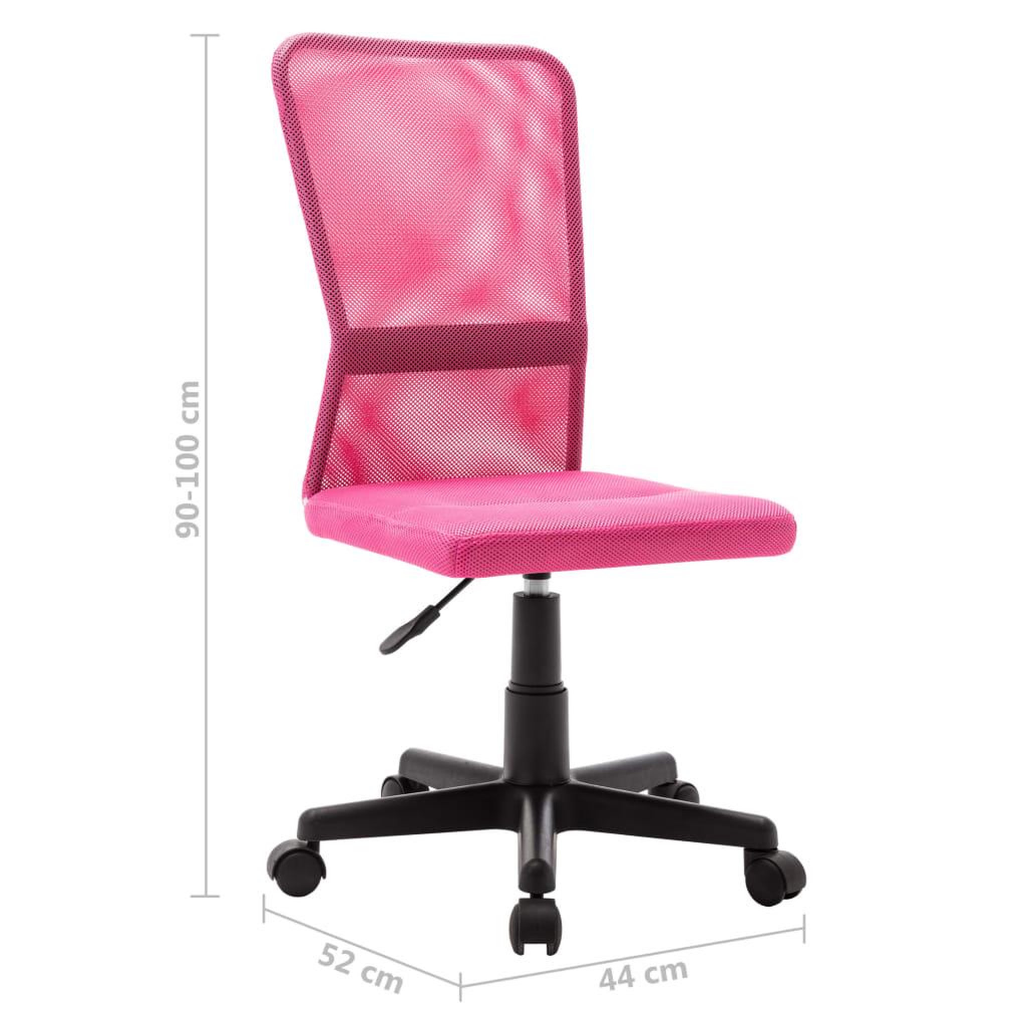 Voir la diapositive 6 : VIDAXL Chaise de bureau Rose 44x52x100 cm Tissu en maille