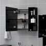 Voir la diapositive 3 : VIDAXL Armoire à miroir de salle de bain Noir Bois d'ingénierie