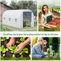 Voir la diapositive 6 : OUTSUNNY Serre de jardin tunnel surface sol 9 m² 4,5L x 2l x 2H m châssis tubulaire renforcé 18 mm 6 fenêtres blanc