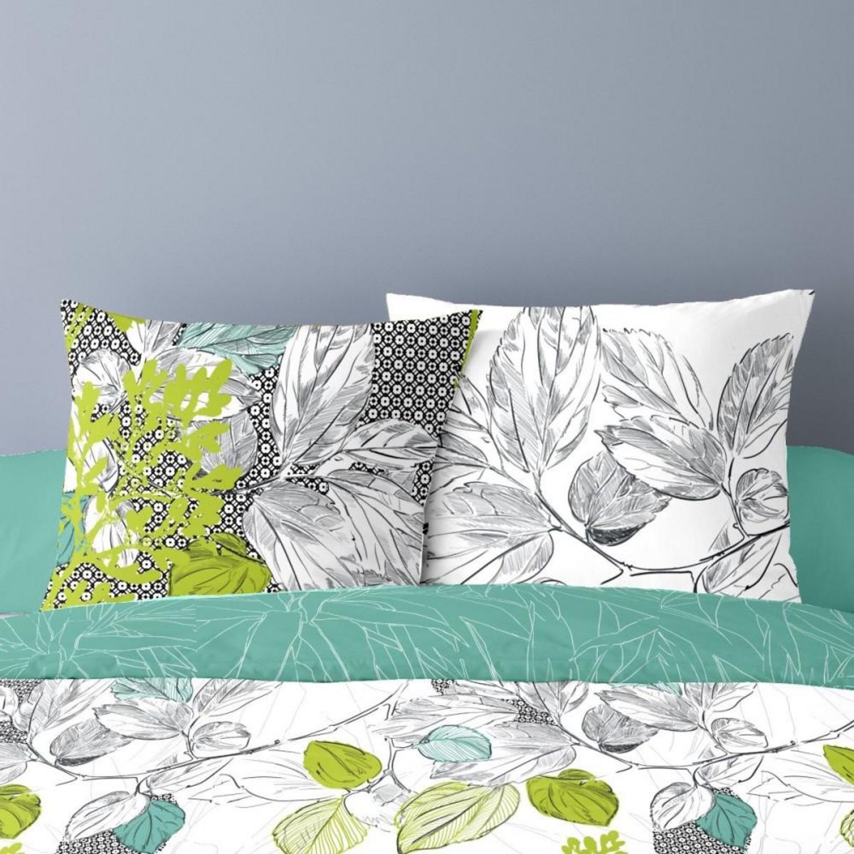 Dourev Housse de couette 200x200 POLLY + 2 taies 100% coton