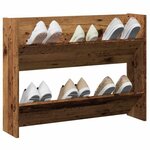 VIDAXL Armoire à chaussures murale vieux bois bois d ingénierie