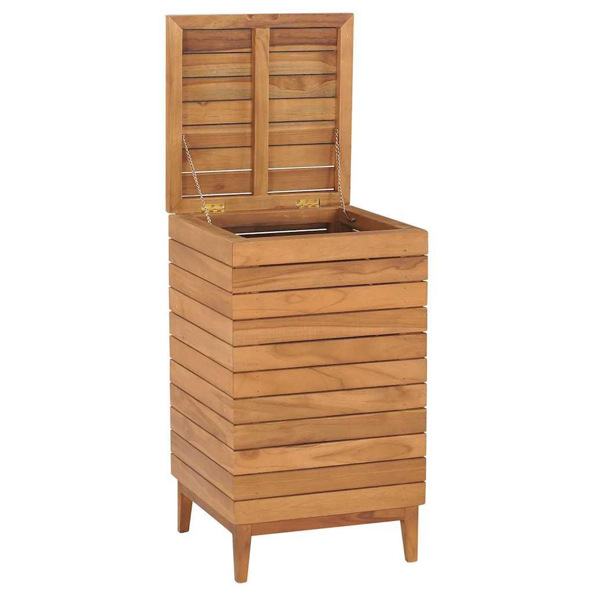 Voir la diapositive 3 : VIDAXL Panier a linge 40x40x70 cm bois de teck massif
