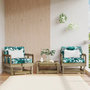 Voir la diapositive 1 : VIDAXL Chaises de jardin avec coussins lot de 2 bois de pin impregne