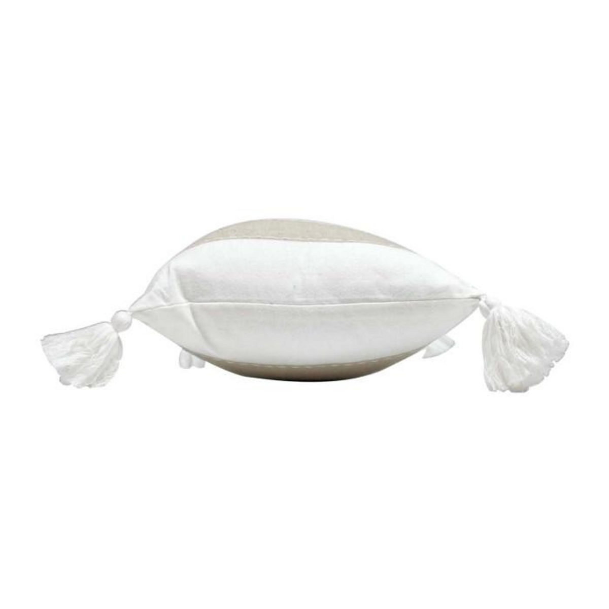 Paris Prix Coussin Déco à Pompons  Iliade  30x50cm Gris