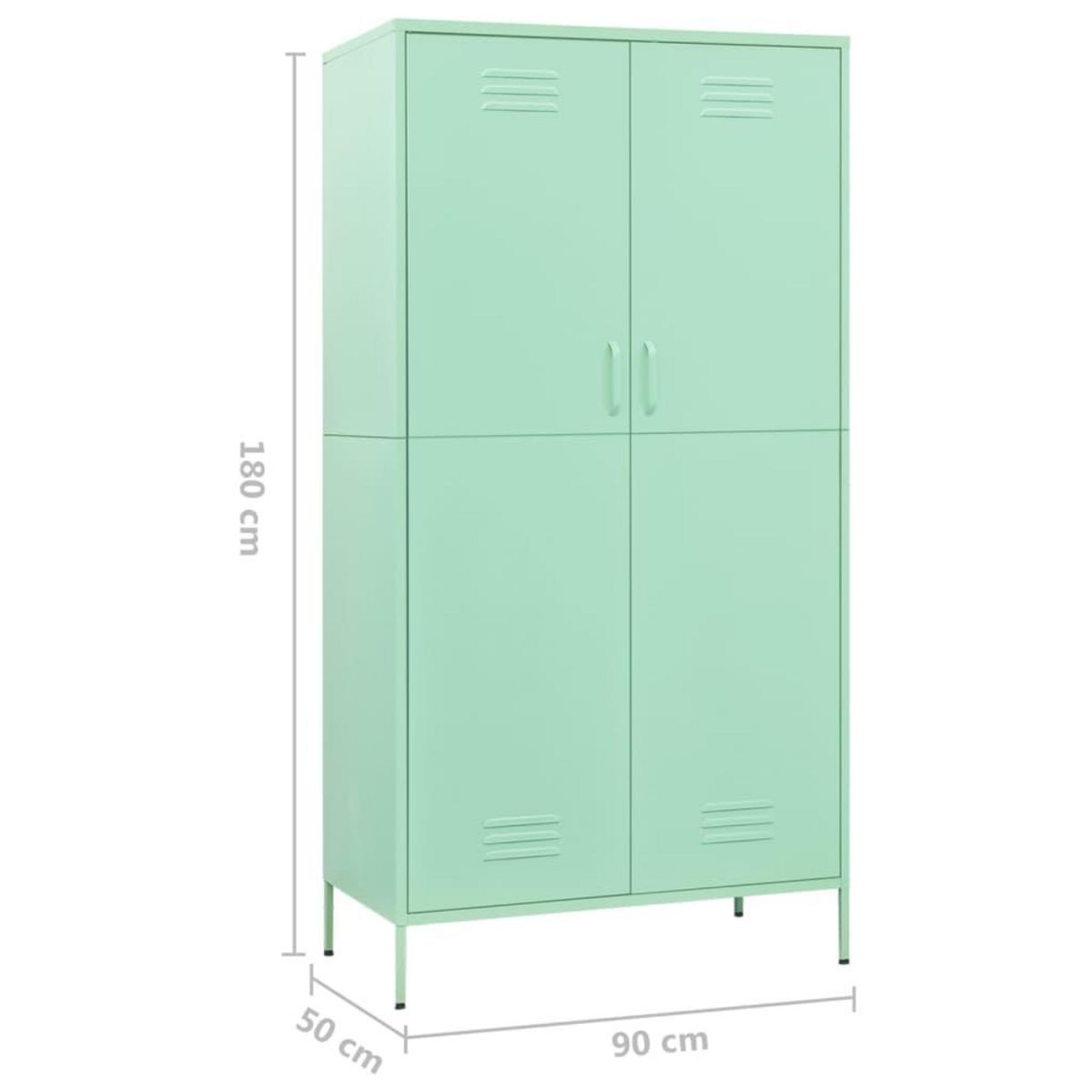 VIDAXL Garde-robe Vert menthe 90x50x180 cm Acier