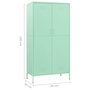 Voir la diapositive 6 : VIDAXL Garde-robe Vert menthe 90x50x180 cm Acier