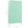 Voir la diapositive 6 : VIDAXL Garde-robe Vert menthe 90x50x180 cm Acier