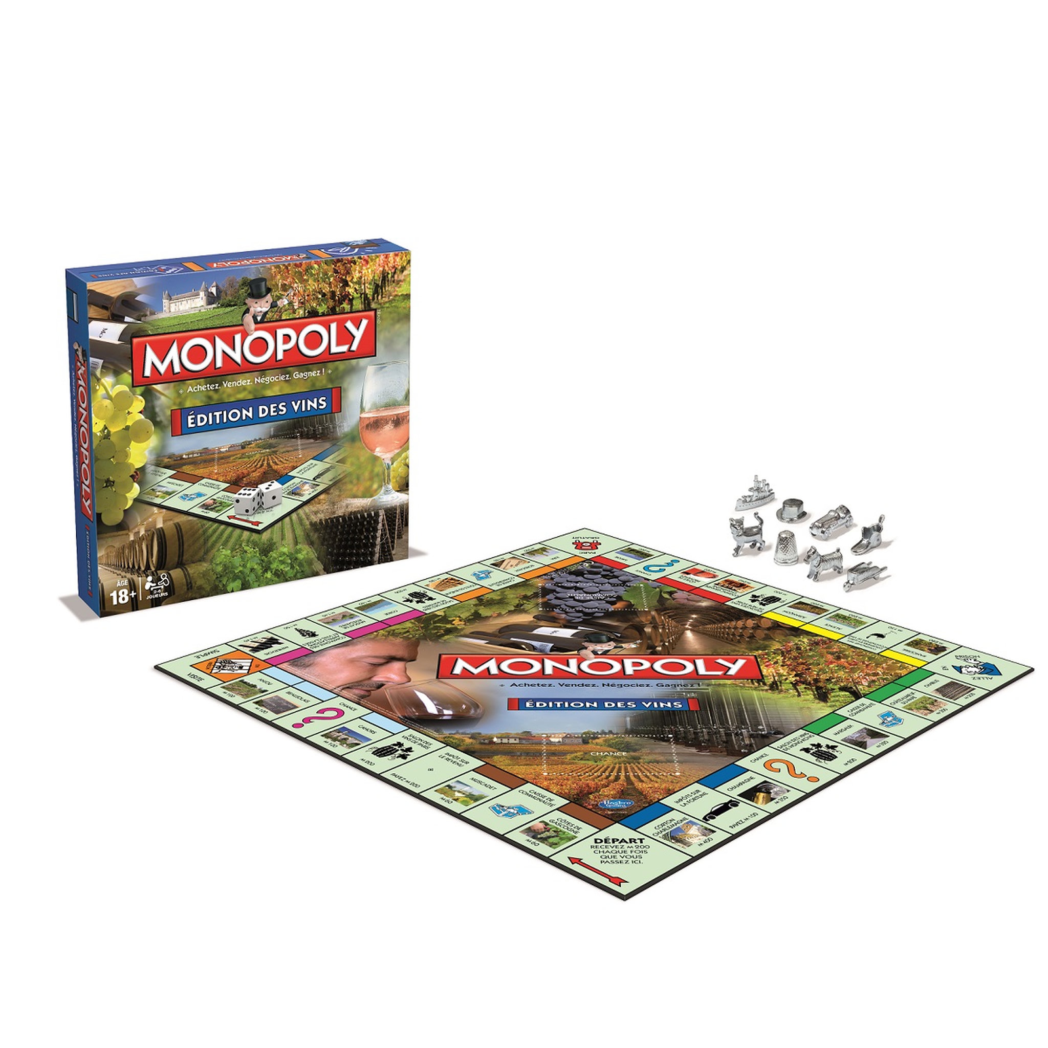 Voir la diapositive 3 :  WINNING MOVES Jeu Monopoly des vins 