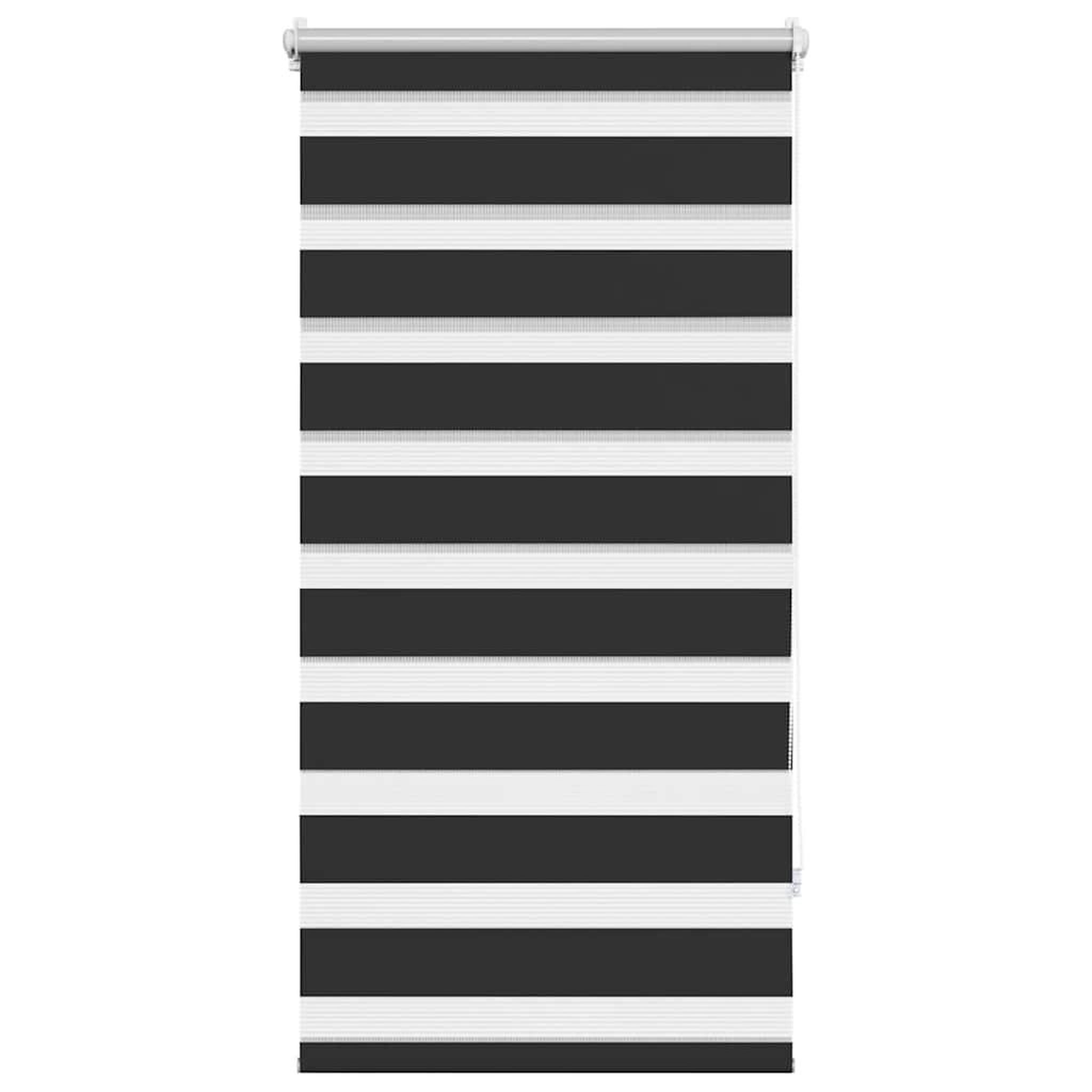 VIDAXL Store venitien zebre 60,9 x 120 cm, largeur du tissu 56,7 cm, noir