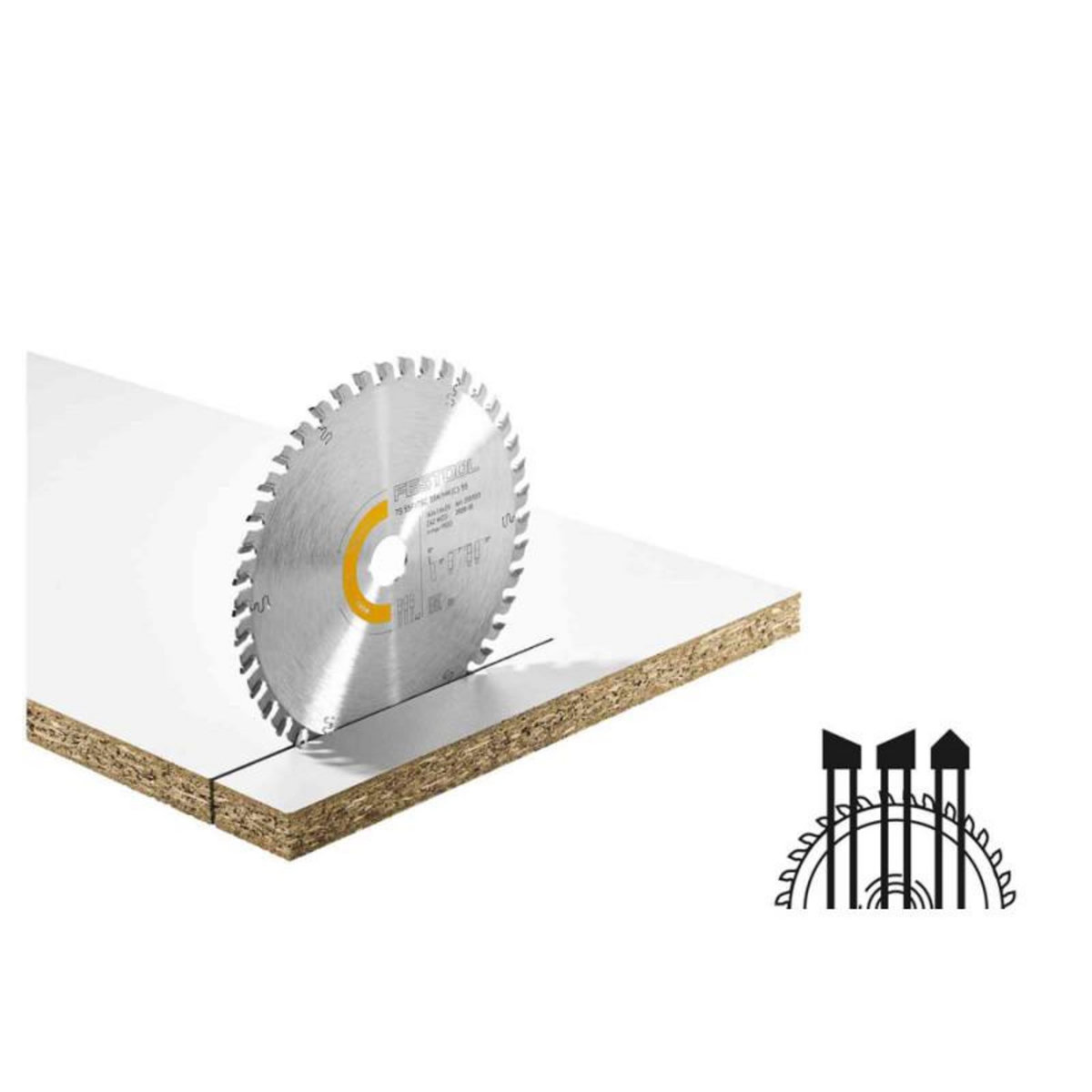 FESTOOL Lame de scie circualire Wood Fine Cut 225x30x2,6mm pour le bois W48 48 dents FESTOOL 488289