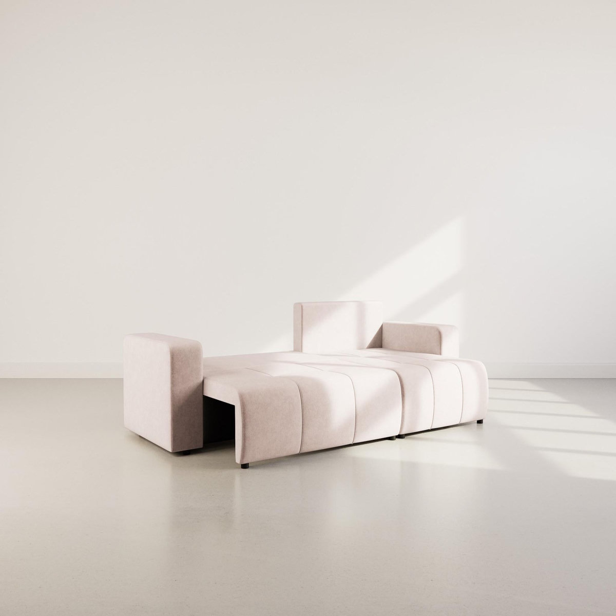 BEST MOBILIER Nicole - canapé d'angle réversible 5 places convertible avec coffre en tissu