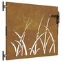 Voir la diapositive 2 : VIDAXL Portail de jardin 85x100 cm acier corten conception d'herbe