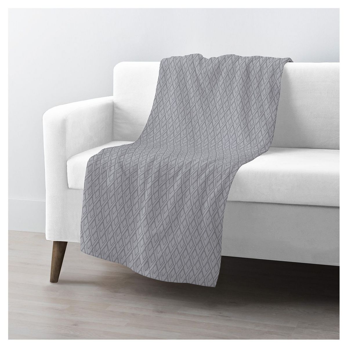 Plaid coral fantaisie motifs losanges VILLADECO ZAHAR