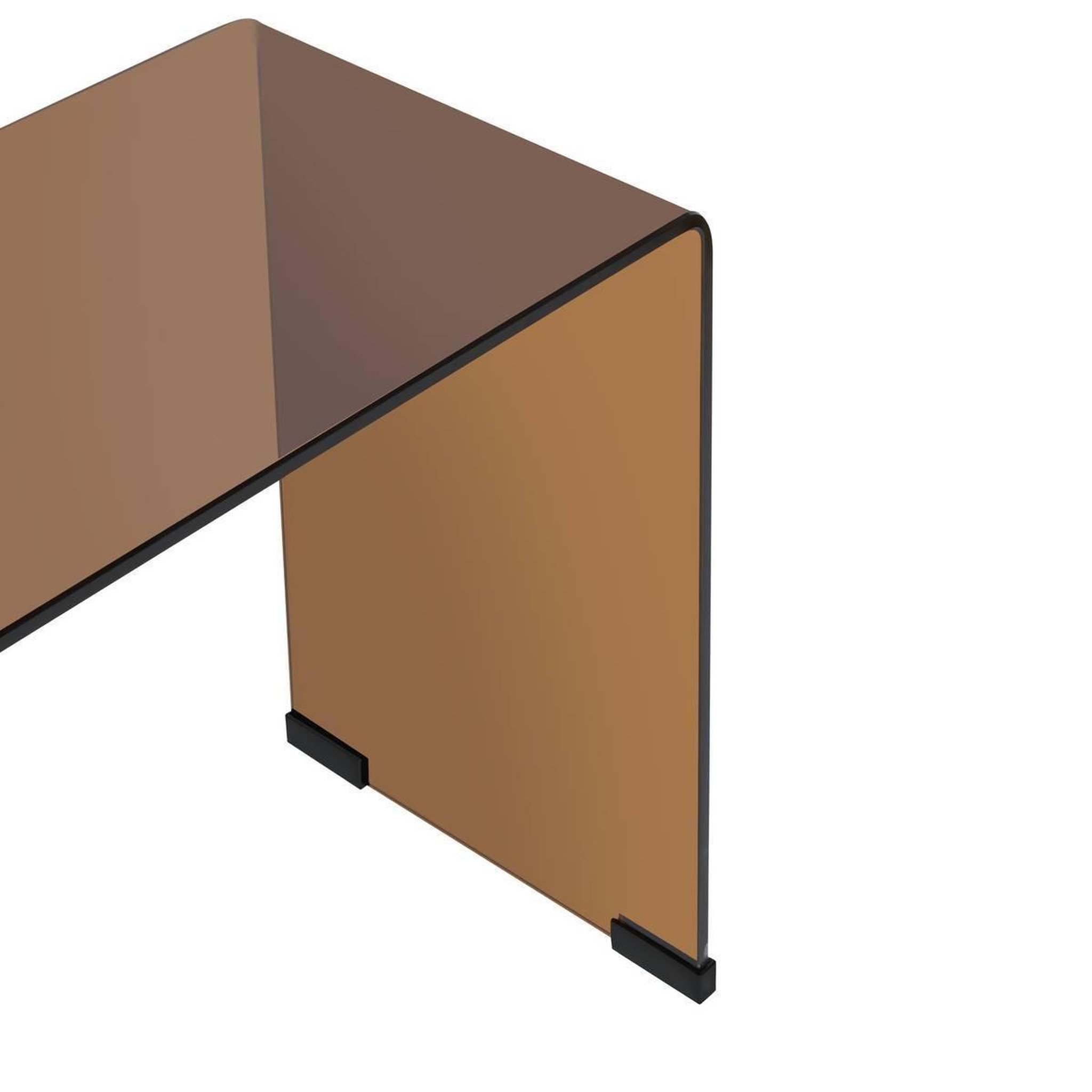 Voir la diapositive 3 : ATMOSPHERA Lot de 2 tables d'appoint gigognes  lenia  47cm ambre