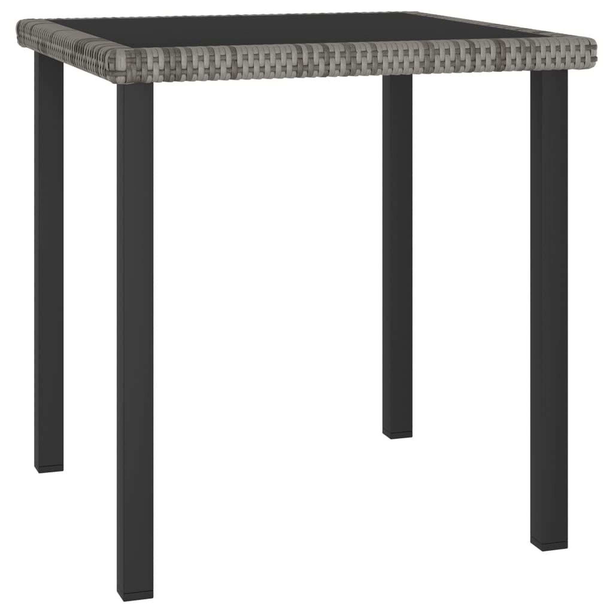 Voir la diapositive 3 : VIDAXL Ensemble a manger de jardin 5 pcs resine tressee gris