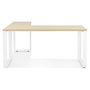 Voir la diapositive 2 : Paris Prix Bureau d'Angle Design  Abigano  170cm Naturel & Blanc