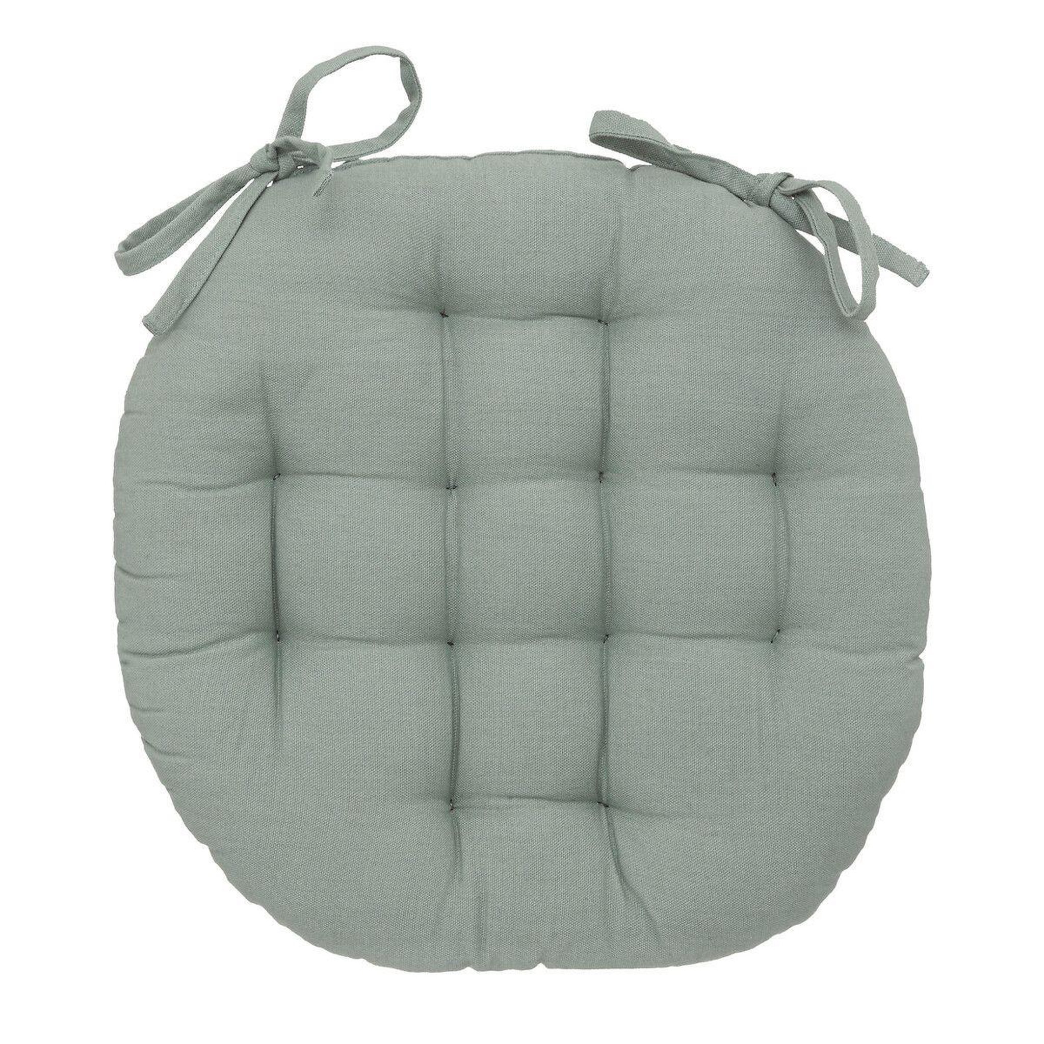 ATMOSPHERA Galette de chaise ronde  leana  38cm vert céladon