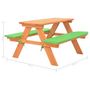 Voir la diapositive 6 : VIDAXL Table de pique-nique pour enfants avec bancs 89x79x50 cm Sapin