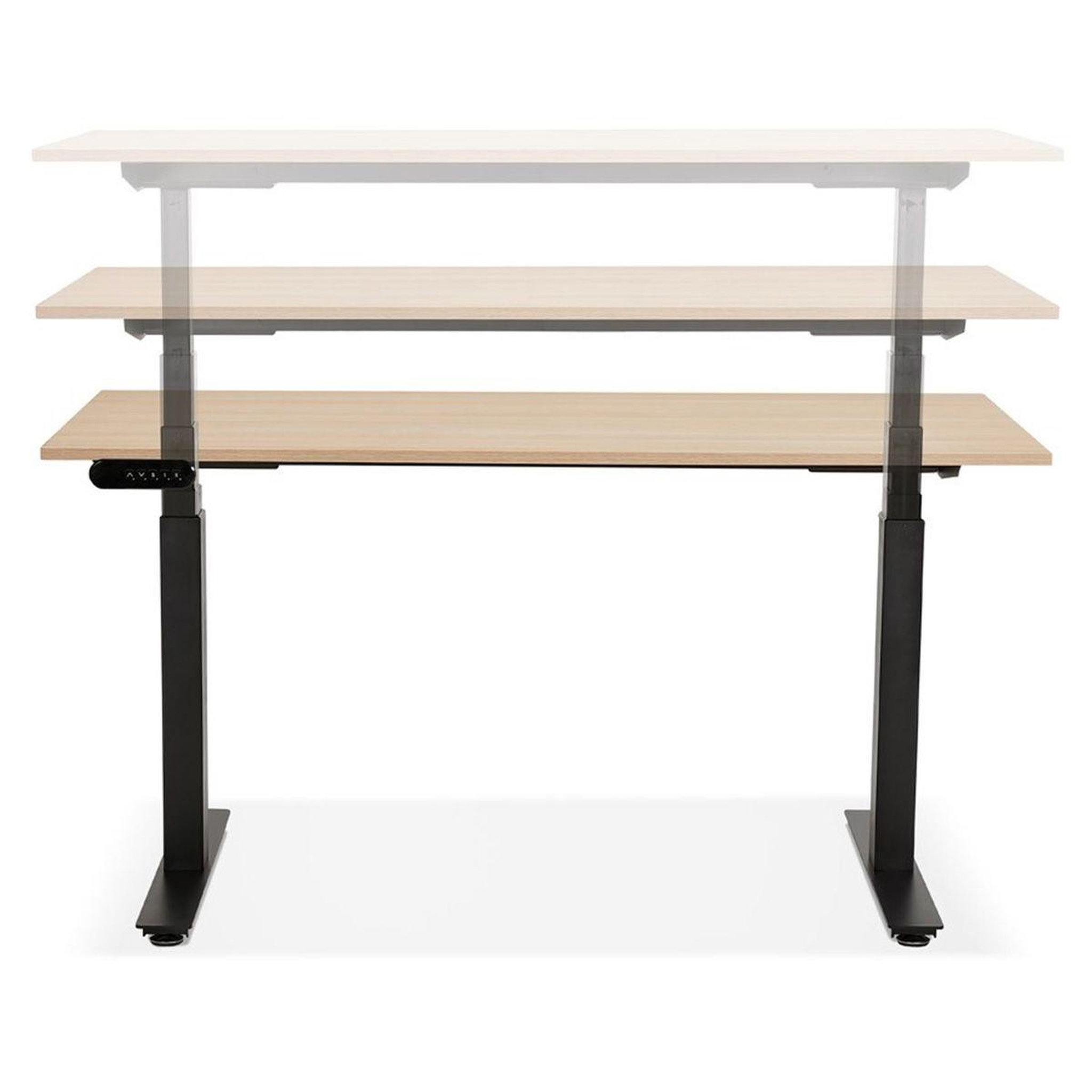 Voir la diapositive 4 : Paris Prix Bureau design réglable  électrique  140cm naturel & noir