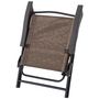 Voir la diapositive 5 : OUTSUNNY Ensemble de jardin 3 pièces 2 chaises inclinables multi-positions pliables + table ronde verre trempé métal époxy textilène chocolat