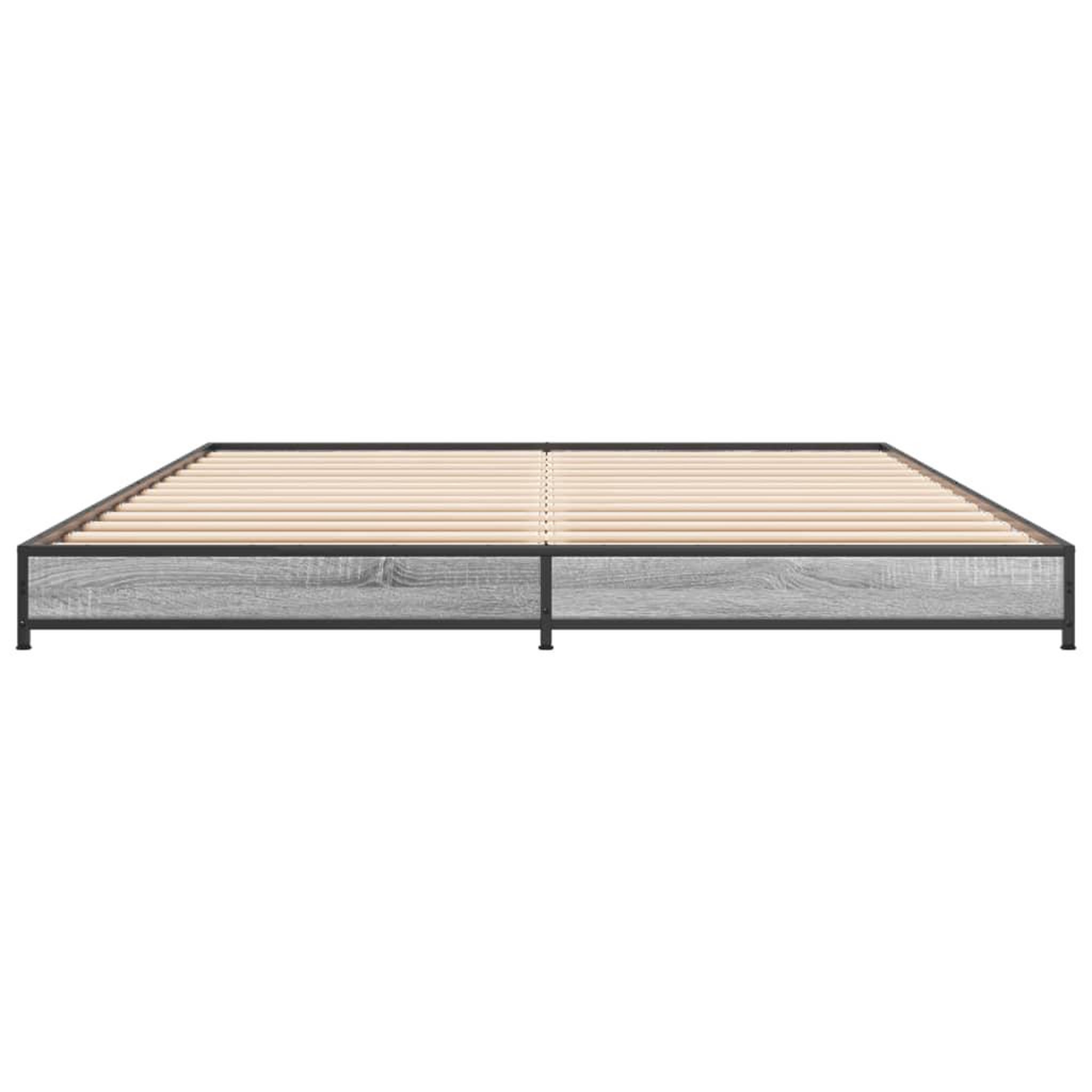Voir la diapositive 4 : VIDAXL Cadre de lit sans matelas sonoma gris 120x200 cm
