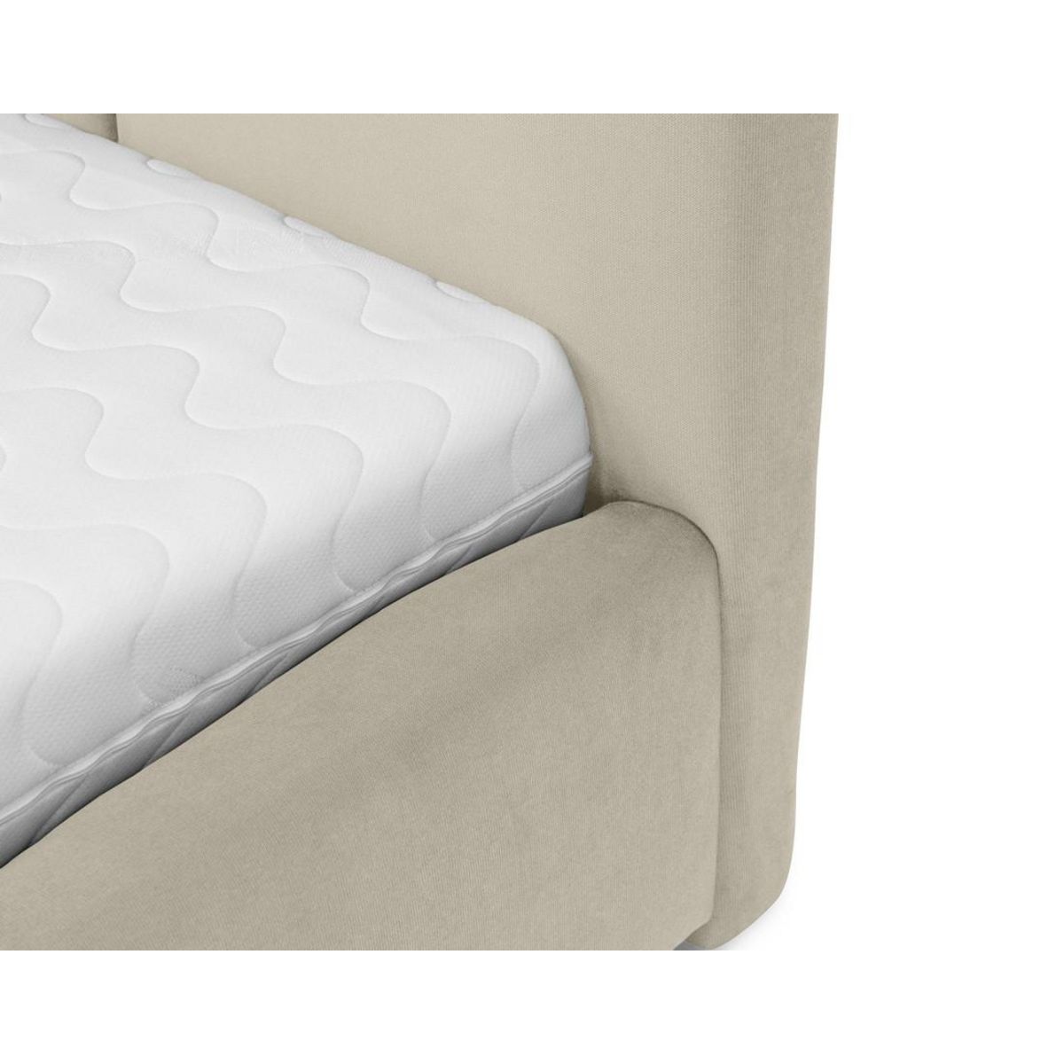 BEST MOBILIER Noa - lit coffre - 160x200 cm - en velours - sommier inclus