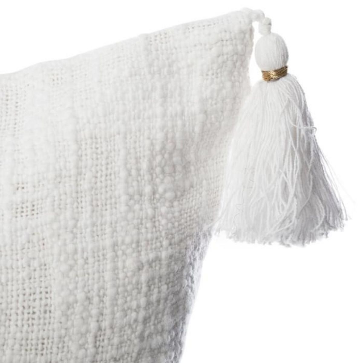 ATMOSPHERA Housse de Coussin  Slub  40x40cm Blanc