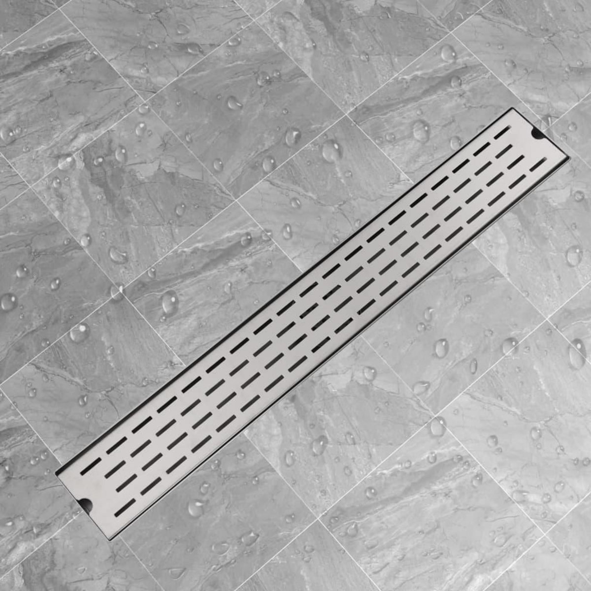 VIDAXL Drain de douche lineaire 830 x 140 mm Acier inoxydable