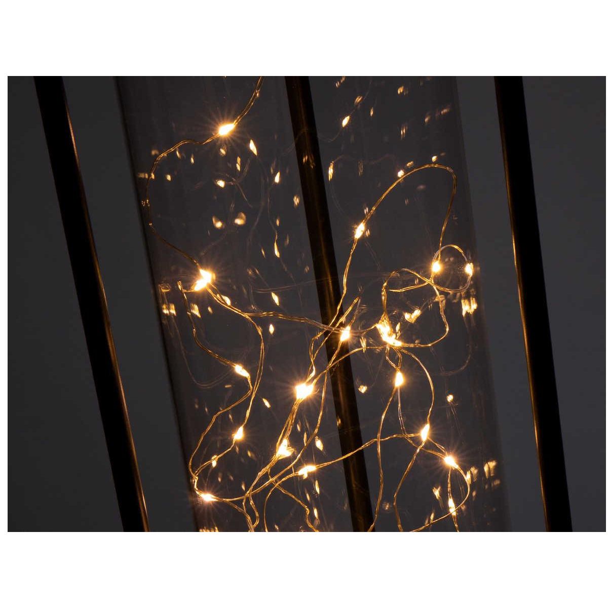 JARDIDECO Lanterne solaire lumineuse en métal 20 x 20 x 49 cm - Jardideco